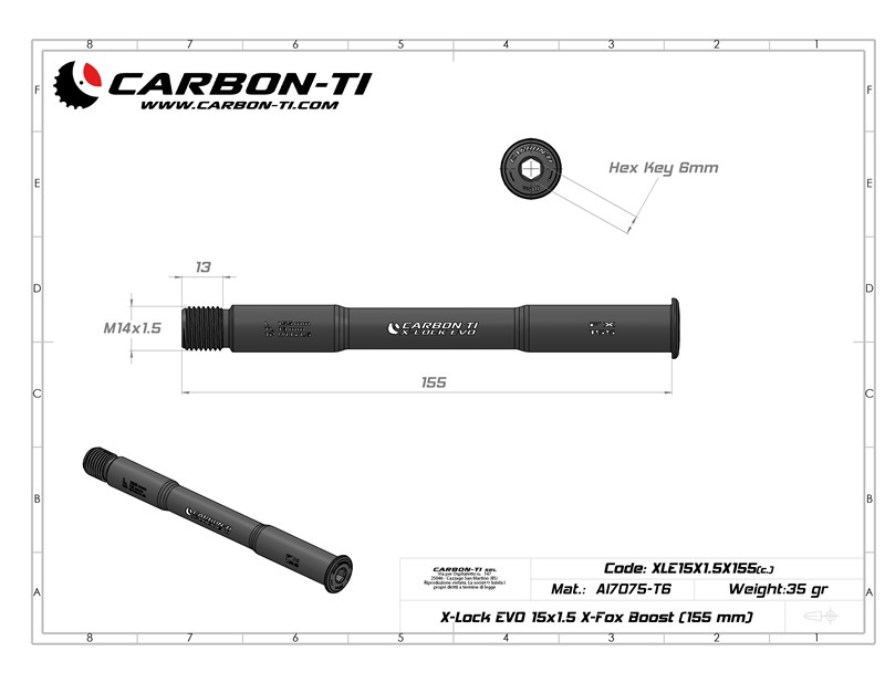 X-Lock EVO 15x1.5 X-Fox 155 mm