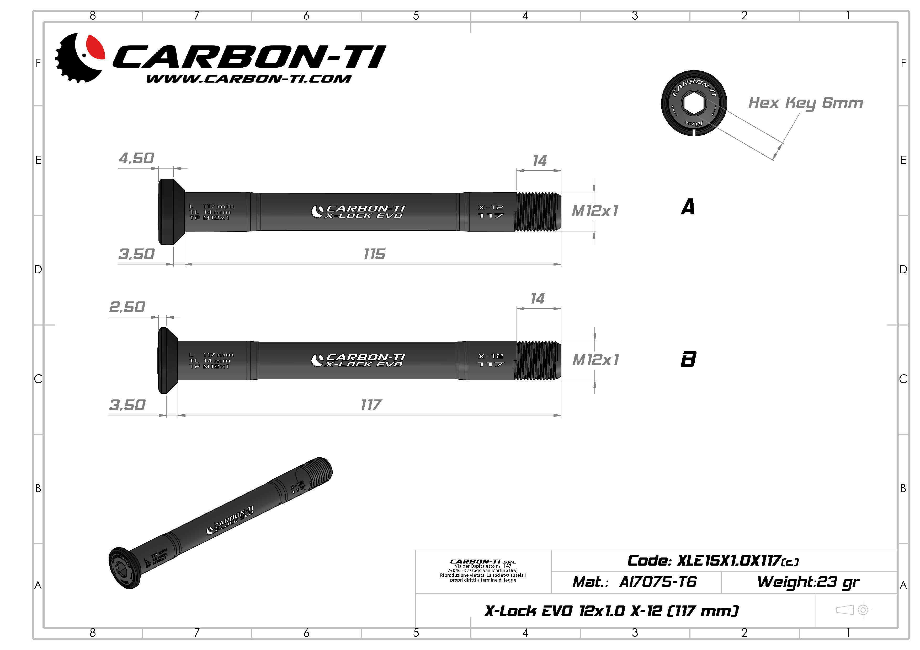 X-Lock EVO 12x1.0 X-12 (117 mm)