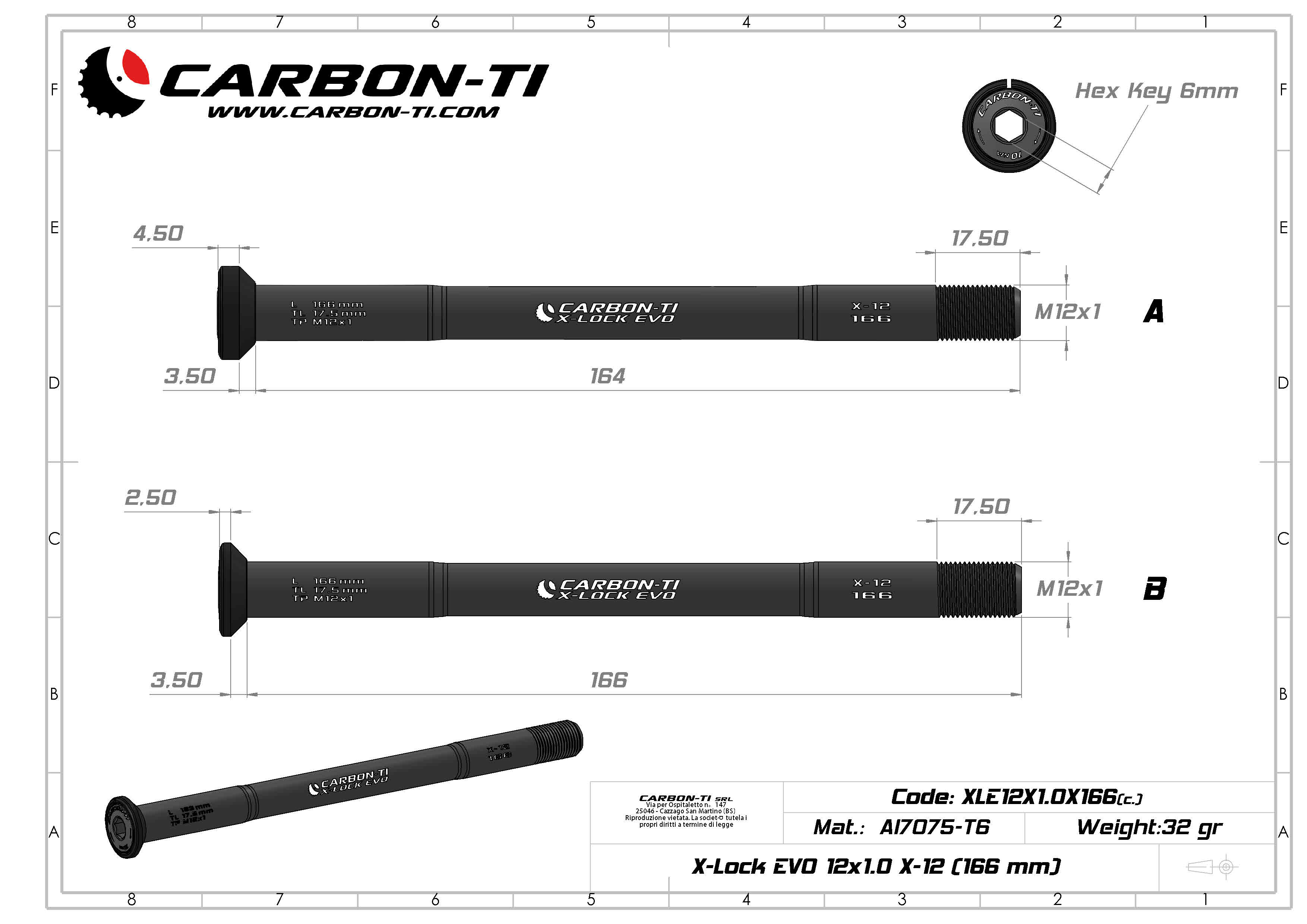 X-Lock EVO 12x1.0 X-12 166 mm